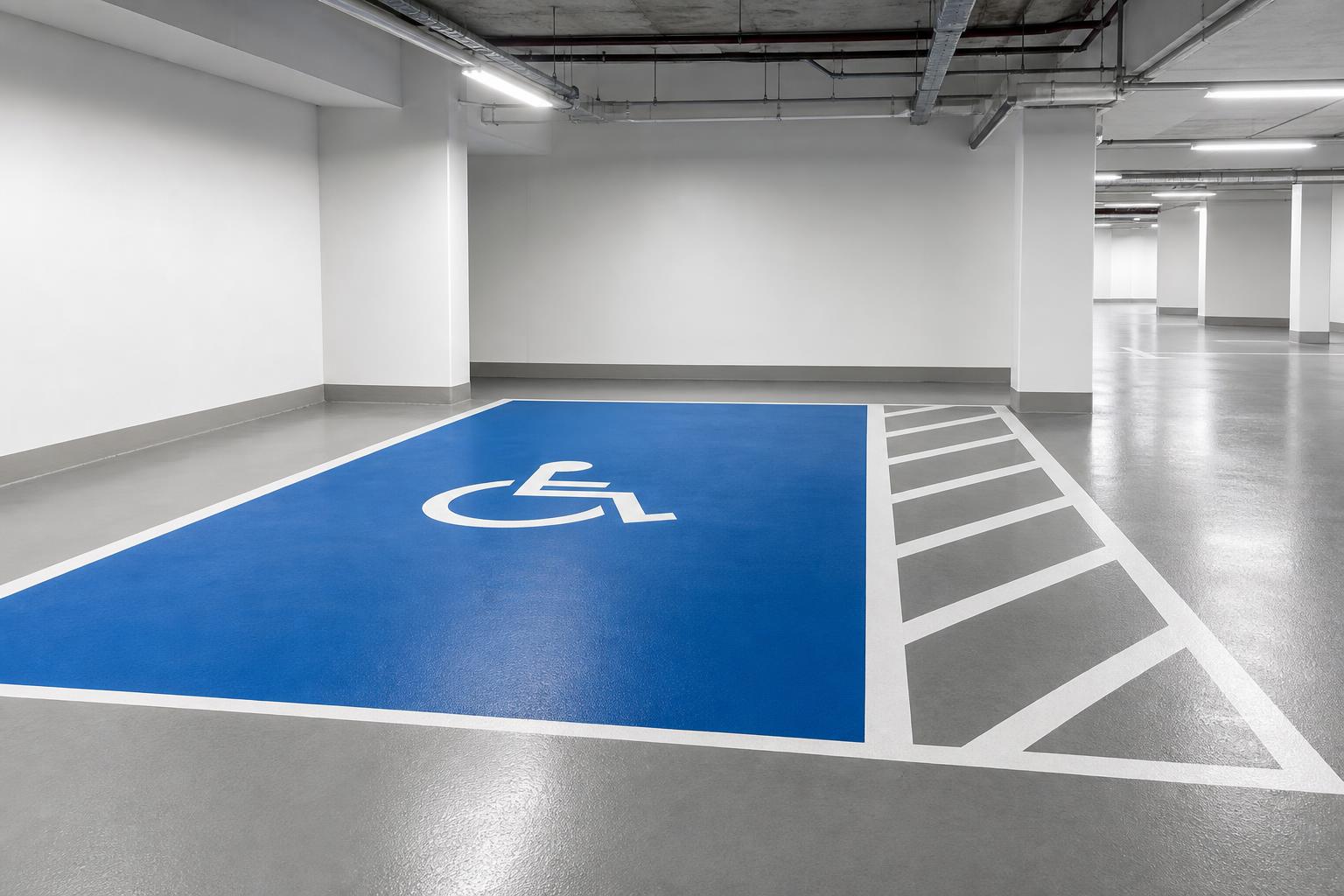 Barrierefreier Stellplatz als Bestandteil eines Markierungskonzepts